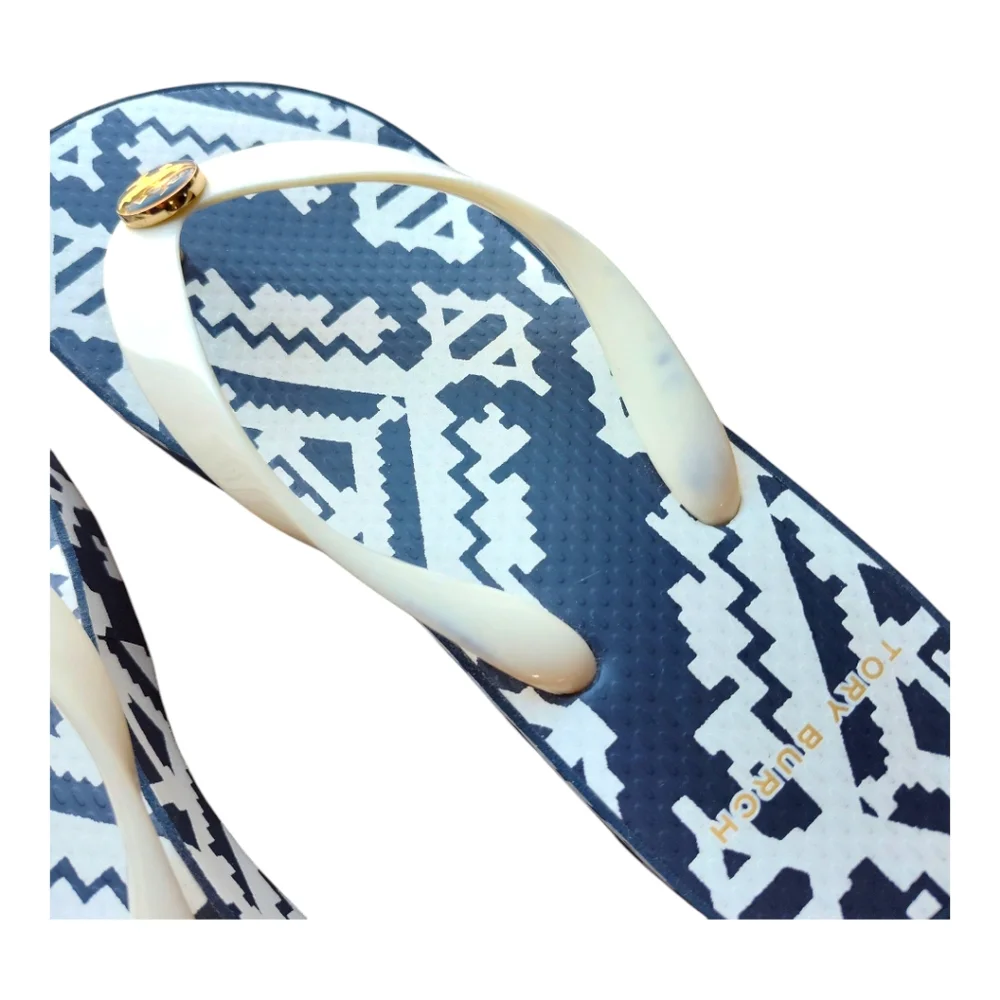 Tory Burch Womens Printed Platform Flip-flops